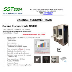 Cabina Audiométrica Insonorizada SST80 Basic SST2004